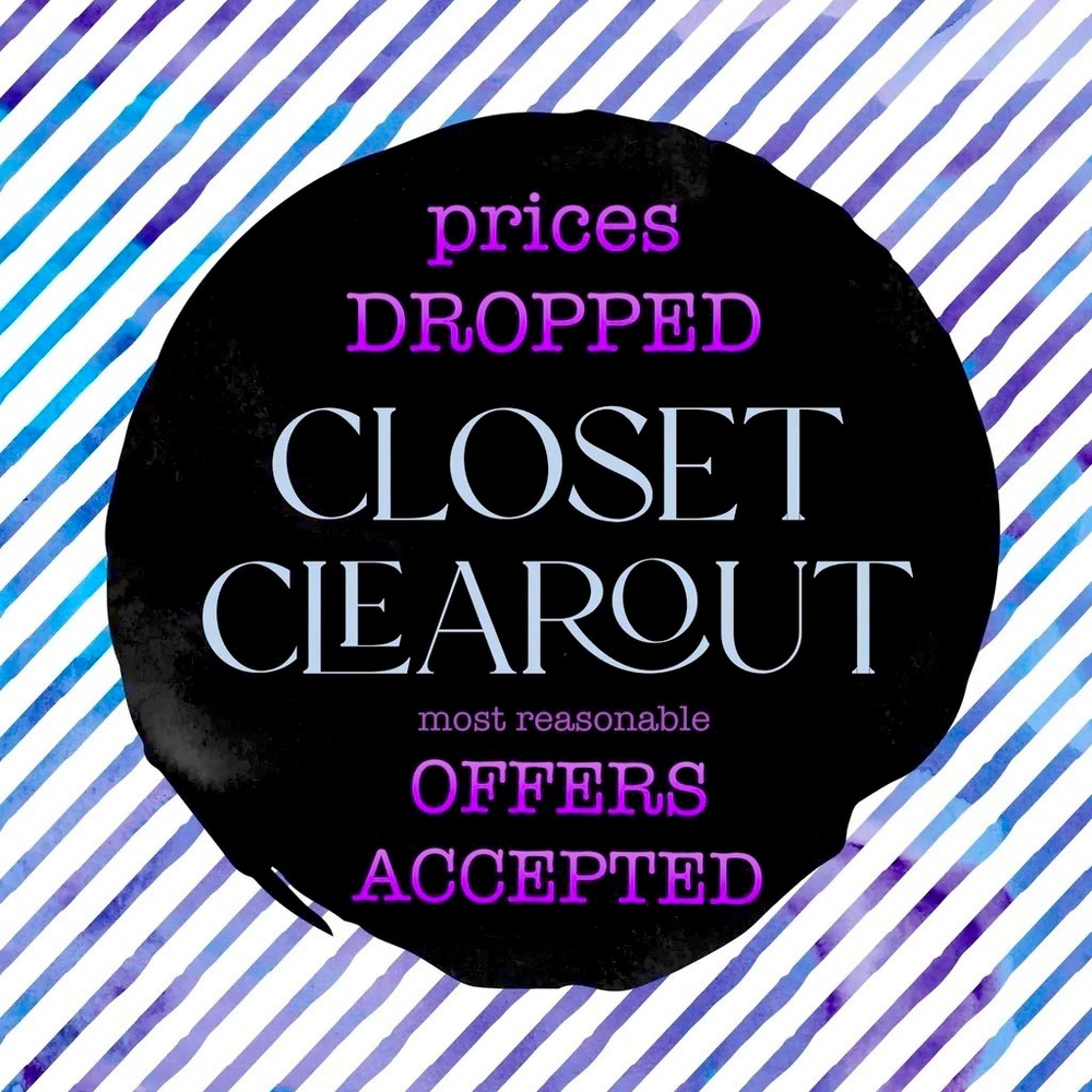 Closet Clear Out! Prices dropped. Offers welcome! New items also being added.